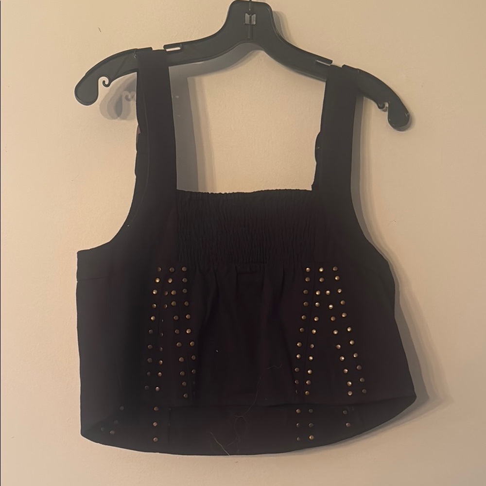 🖤 NWT Free People “Rikki” Studded Crop Top - Picture 7 of 8